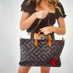 Chelsie Canvas Printed Tote Bag